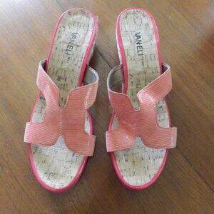 Vaneli Kallita Orange Cork Wedge Sandal 10M